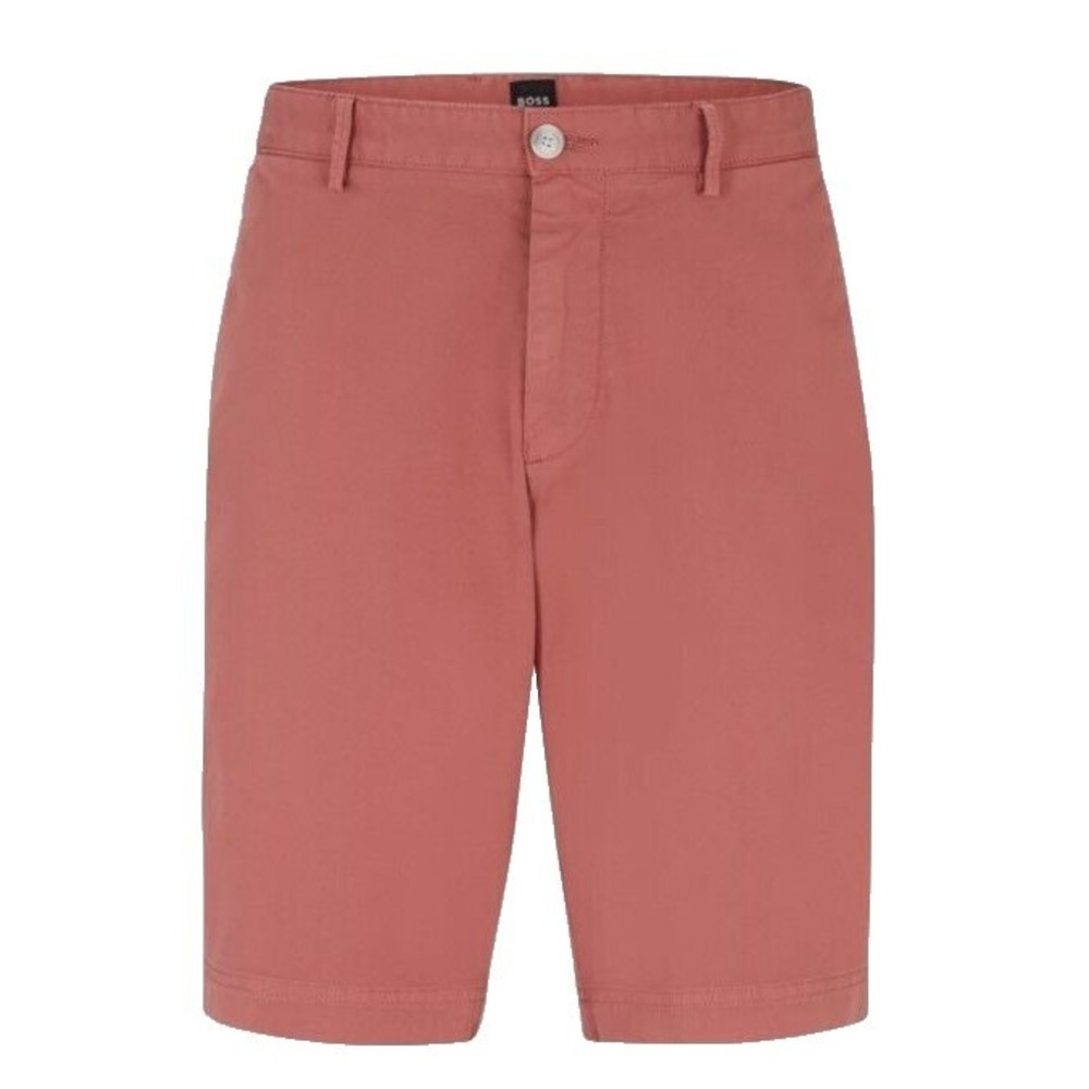 Hugo Boss Mens 38 Slim Fit Slice Shorts Open Pink Stretch Cotton Gaberdine